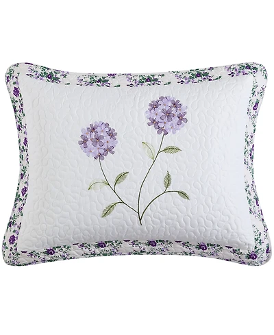 Beatrice Home Fashions Carnation Embroidered Sham, Standard