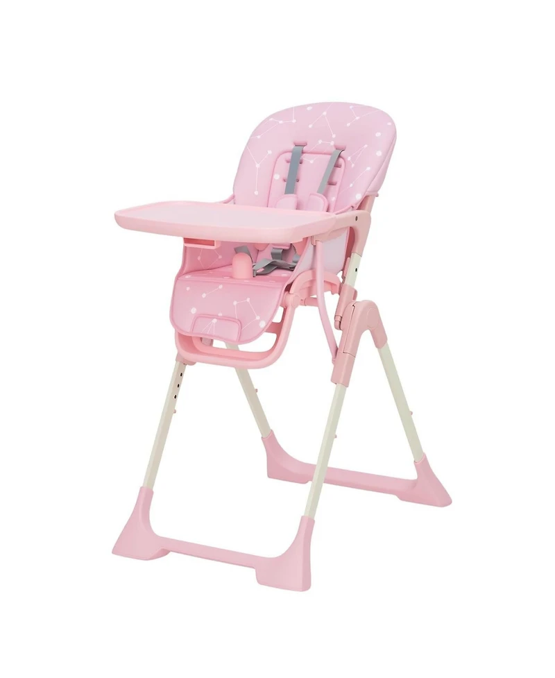 gaomon Baby High Chair, Foldable Feeding Chairs for Babies and Toddlers, Adjustable Height/Backrest/Footrest, Removable Tray, Fast Folding