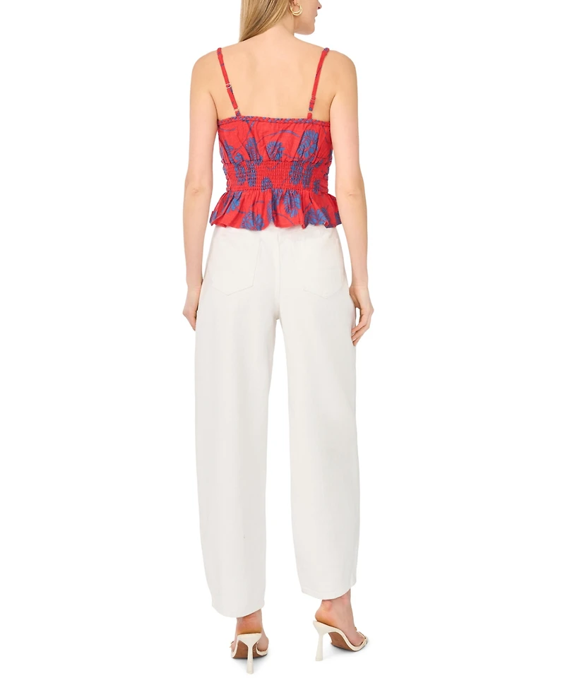 1.state Women's Smocked Bodice Top
