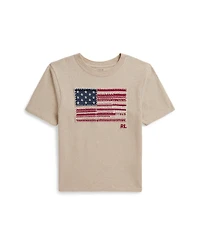 Polo Ralph Lauren Girls' 7-16 Flag Short-Sleeve Jersey T-Shirt