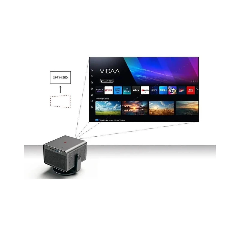 Leica Cineplay 1 Portable 4K Uhd Smart Projector with Dolby Audio