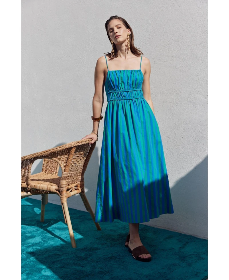 English Factory Women's Stripe Sleeveless Maxi Dress