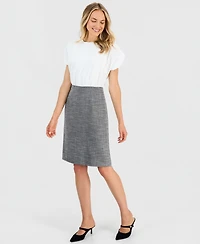 Kasper Petite Crewneck Twofer Dress