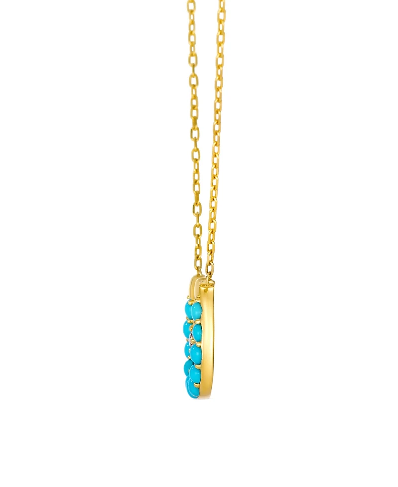 Le Vian Turquoise (3/8 ct. t.w.) & Nude Diamond Pendant Necklace in 14k Honey Gold