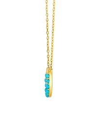 Le Vian Turquoise (3/8 ct. t.w.) & Nude Diamond Pendant Necklace in 14k Honey Gold
