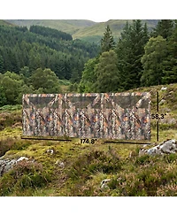 Outsunny Hunting Blind One-Way View Mesh 176" x 58.3", Camouflage