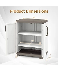 Costway Storage Cabinet, Freestanding Buffet Cabinet Sideboard with 2 Doors and Shelves