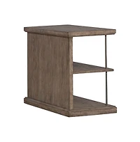Liberty Furniture Industries, Inc. City Scape Metal Accent Oak Wood Chair Side Table for Living Room