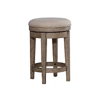 Liberty Furniture Industries, Inc. City Scape Upholstered Console Swivel Stool 25" Burnished Beige Oak