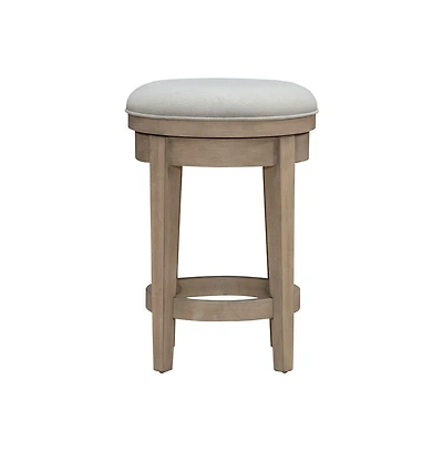 Liberty Furniture Industries, Inc. Brentwood Upholstered Swivel Console Stool - Sandstone