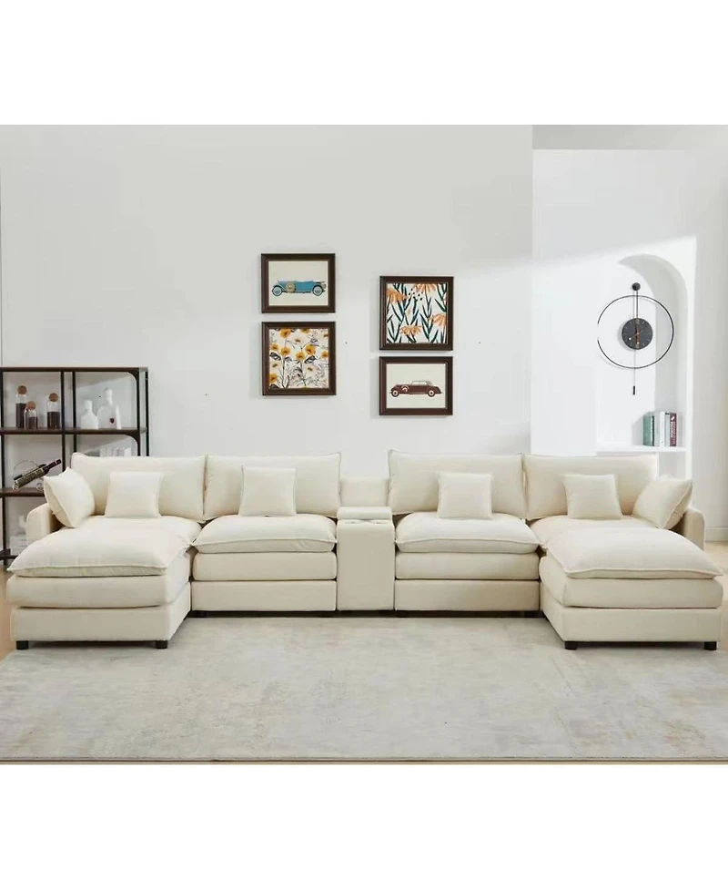Streamdale Furniture Seven-piece sofa set with console