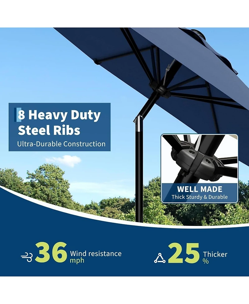 gaomon 10FT Patio Umbrella with Smooth Crank Lift Uv Protection Waterproof for Pool, Deck, Yard