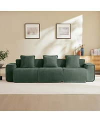 Streamdale Furniture Streamlined Deep Seat Modular 3-Seat Sofa with French Edge Piping