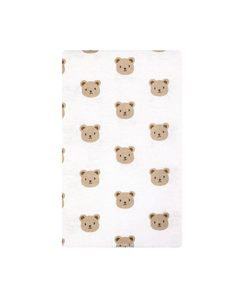 Hudson Baby Infant Cotton Poly Flannel Burp Cloths Bundle 12-Pack, Cozy Cutie, One Size