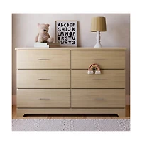 Storkcraft Brookside 6 Drawer Double Dresser (Driftwood)