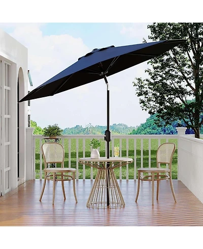 gaomon 10FT Outdoor Table Patio Umbrella with Crank Lift and Push Button Tilt for Pool, Deck, Yard, Garden