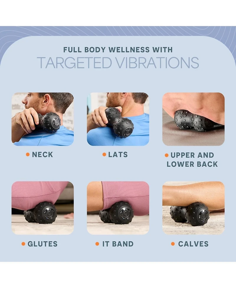 LifePro Vibrating Massage Ball - 4-Speed Peanut Massager for Deep Tissue Therapy, Mobility & Muscle Recovery
