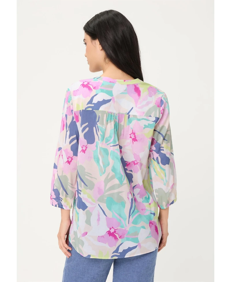 Olsen Women's Floral Tunic Shirt
