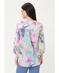 Olsen Women's Floral Tunic Shirt