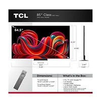 Tcl 85" QM8L Series 4K Mini Led Smart Google Tv Dolby Vision Hdr 144Hz Gaming - 85QM8L