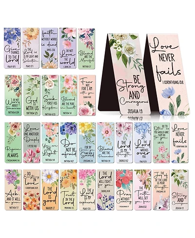 Gnuadz Verses Magnetic Bookmark Floral Religious Faith Bible