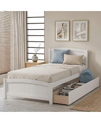 Sailvan Twin size Platform Bed with Two Drawers
