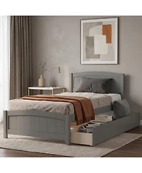 Sailvan Twin Platform Bed with Two Drawers