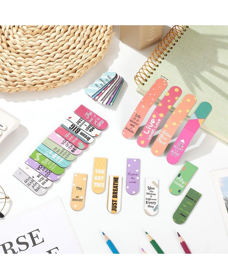 Gnuadz Inspirational Magnetic Bookmarks for Students Teachers