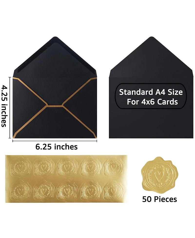 Gnuadz Envelopes With Border Stickers Greeting Cards Invitation