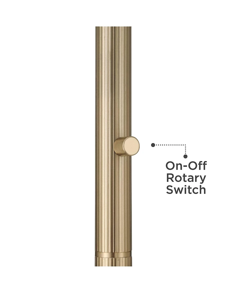 Regency Hill Harmony 72" High Antique Brass and Cast Glass Torchiere Floor Lamp