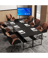 Slickblue 55 x 24 Inch Desk with Power Outlets and Usb Charging Ports