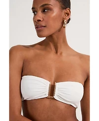 Karen Millen Women's Detachable Strap Gold Trim Bikini Top