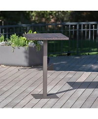 flynama 26" Square Rattan Bar Table