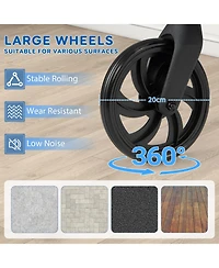 Costway Rollator Walker with Seat, Height Adjustable Handles, Storage Basket for Seniors