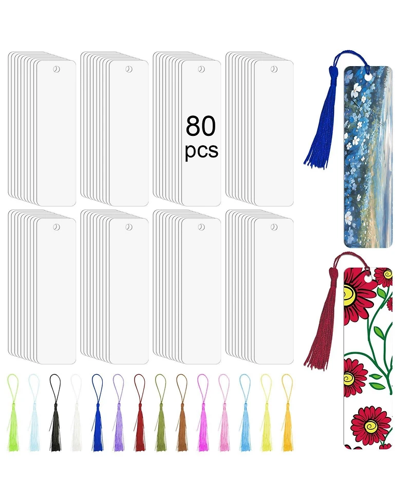Gnuadz Sublimation Bookmarks Blank Aluminum Metal Diy Tassels