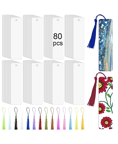 Gnuadz Sublimation Bookmarks Blank Aluminum Metal Diy Tassels