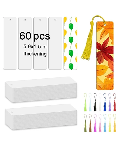 Gnuadz Sublimation Aluminum Metal Bookmarks Diy Tassels Crafts