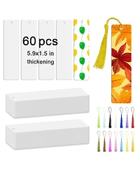 Gnuadz Sublimation Aluminum Metal Bookmarks Diy Tassels Crafts