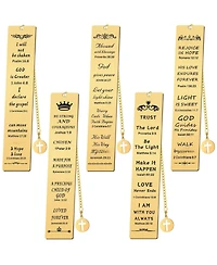 Gnuadz Religious Metal Bookmark Cross Scripture Baptism Gift