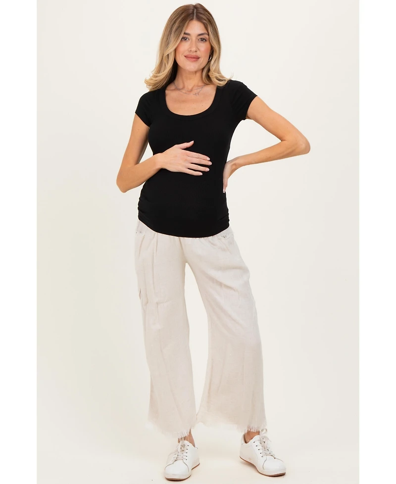 Pinkblush Maternity Ribbed Rounded Square Neck Top