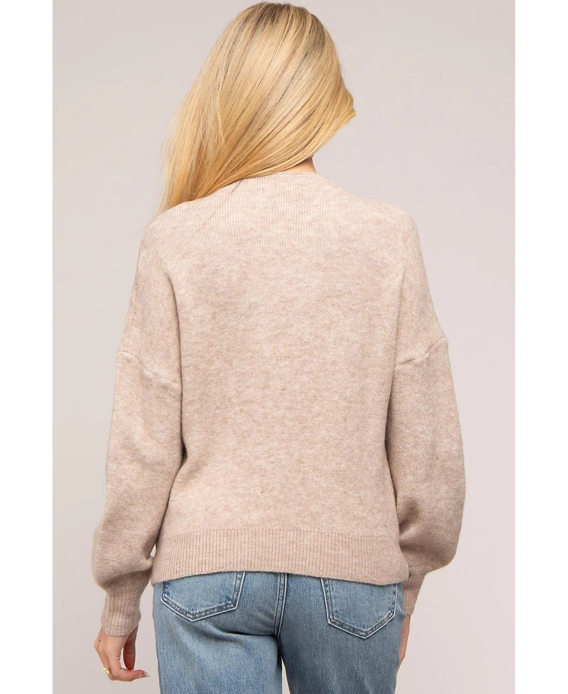 Pinkblush Maternity Bubble Sleeve Sweater