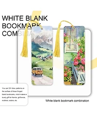 Gnuadz Blank Paper Bookmarks with Tassels for Diy Crafts