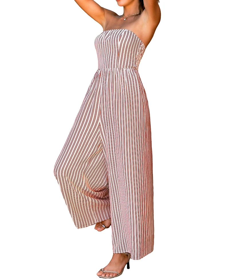Cupshe Women's Summer the City Striped Jumpsuit