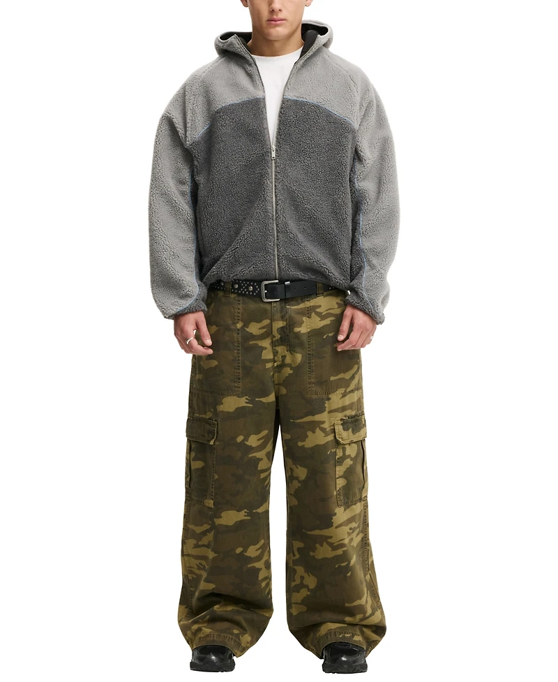 Cotton On Men's Hooded Teddy Jacket