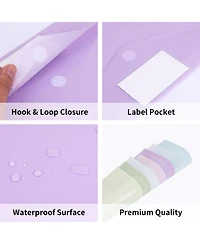 Gnuadz Plastic Envelopes File Folders Hook Loop Closure Label Pocket A4 School Office