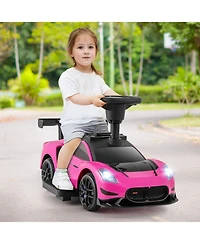 Slickblue Kids Electric Ride On Push Car with Foot Pedal and Music