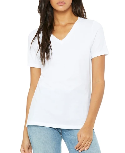 Blu Rock Women's Loose Fit Short Sleeve V-Neck Cotton Stretch Tees