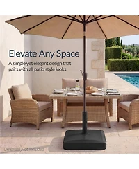 Best Choice Products Fillable Plastic Patio Umbrella Base Stand, Pole Holder w/ Adjustment Knob, Asscher Design