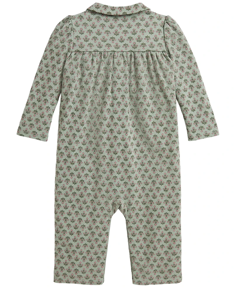 Polo Ralph Lauren Baby Girls' Floral Interlock Coverall