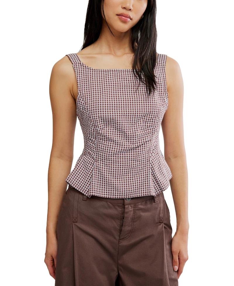Free People Women's Sun Faded Boat Neck Top